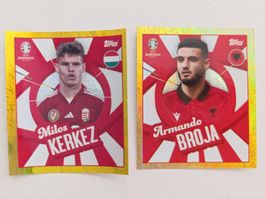 Euro 2024 Stickers Topps SET GOLD HUN PTW, ALB PTW