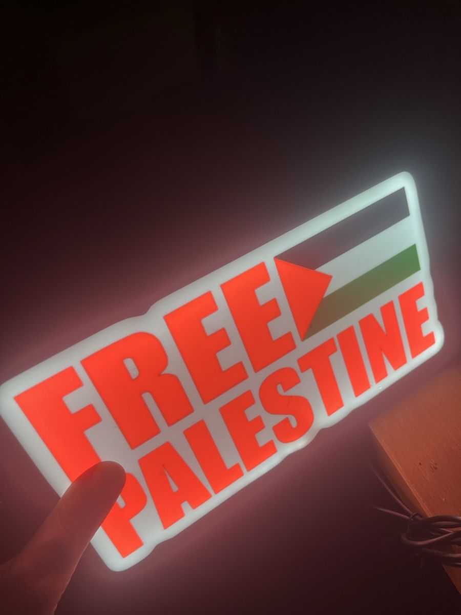 Lampen: Lightbox Free Palestine USB – Neu (gemäss Beschreibung) aus Noville von Berlusconi55