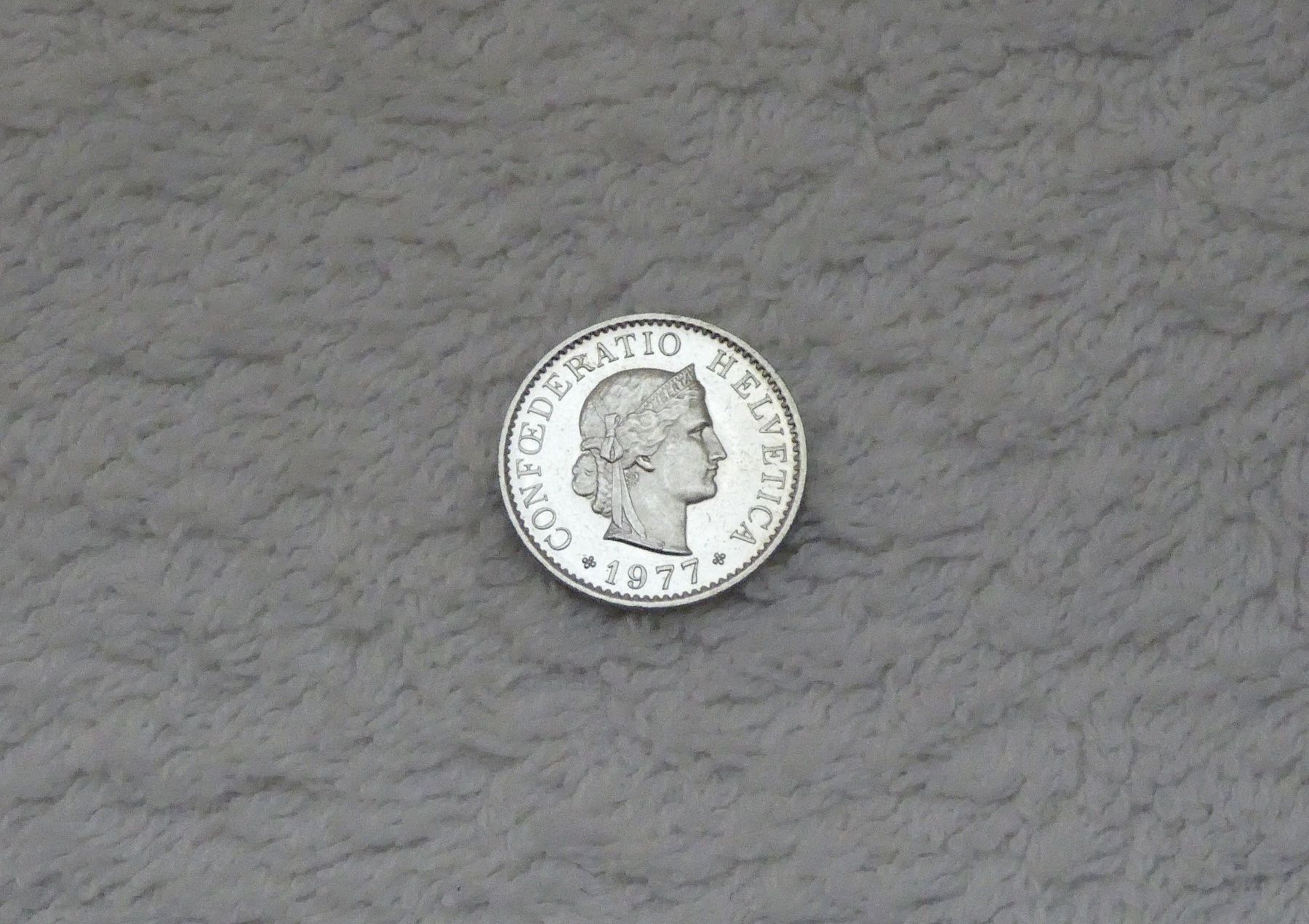 Alle Münzen: 5 centimes/rappen 1977 – Gebraucht aus Nyon von Ilmi09