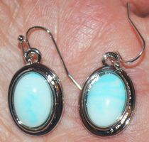 Ohrringe M-146 – Larimar Imitation