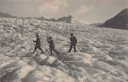 Rhonegletscher, Gletscherläufer, gelaufen 1912