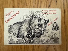 Antike Postkarte, Bärenkarte, Kaiser & Co. Bern, Grindelwald