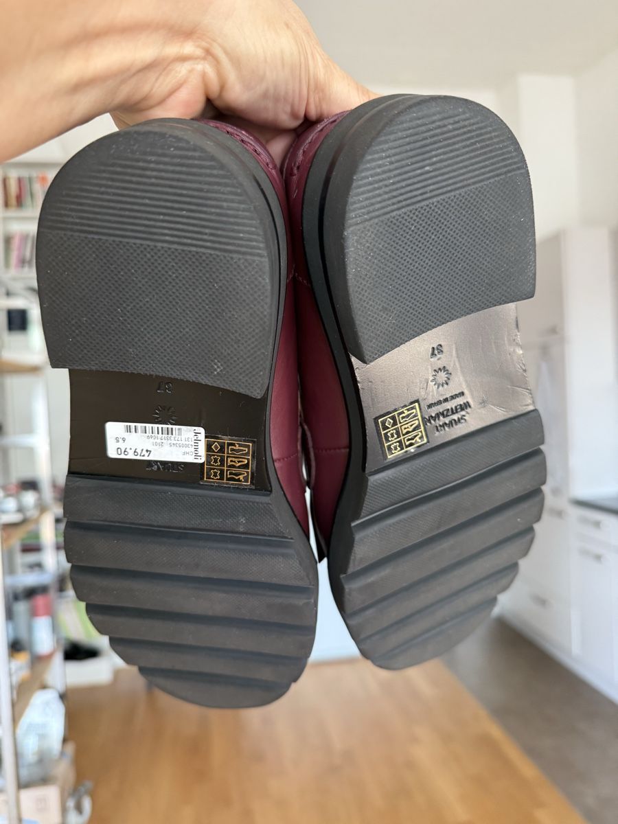 Stuart Weitzman Scarpe da donna: Stuart Weitzman burgundy leather loafers, size 37 – Nuovo (secondo la descrizione) da Zürich venduto da gracieteS 6