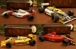 4 Tamiya Formel 1 Modelle 1:20 Senna Piquet Mansell