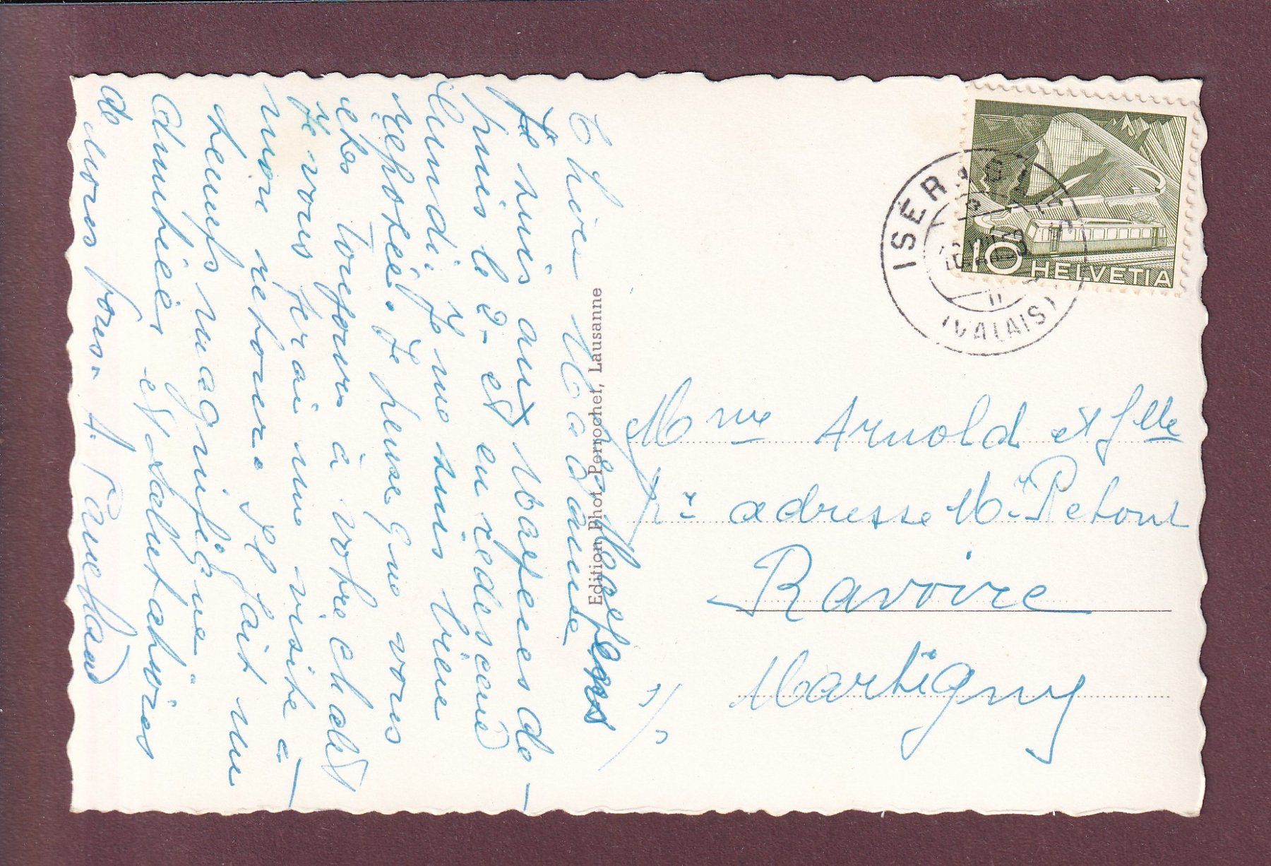 Cartes postales: ISERABLES - 1958 – D'occasion à Pully par nicecards 1