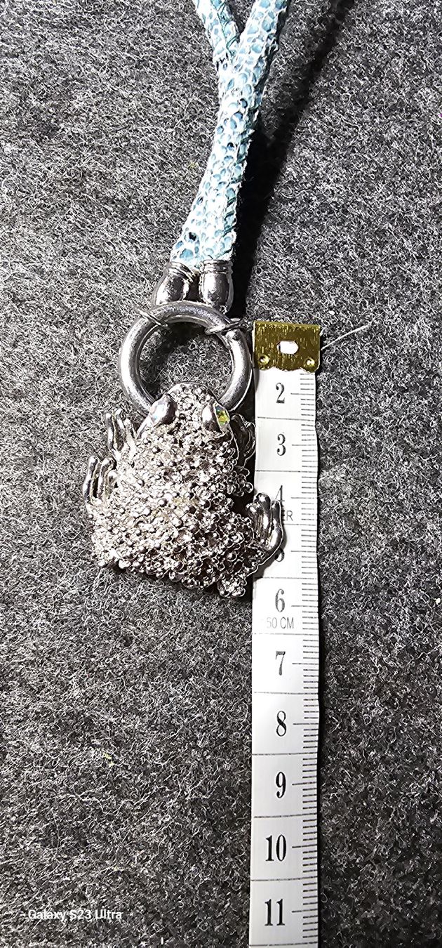 Ketten: Frosch-Kette mit Strass-Steinen, , Sommer-Look – Gebraucht aus Wangen b. Olten von tagra69 2
