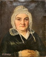 Antikes französisches Frauenportrait, signiert, 19. Jh.