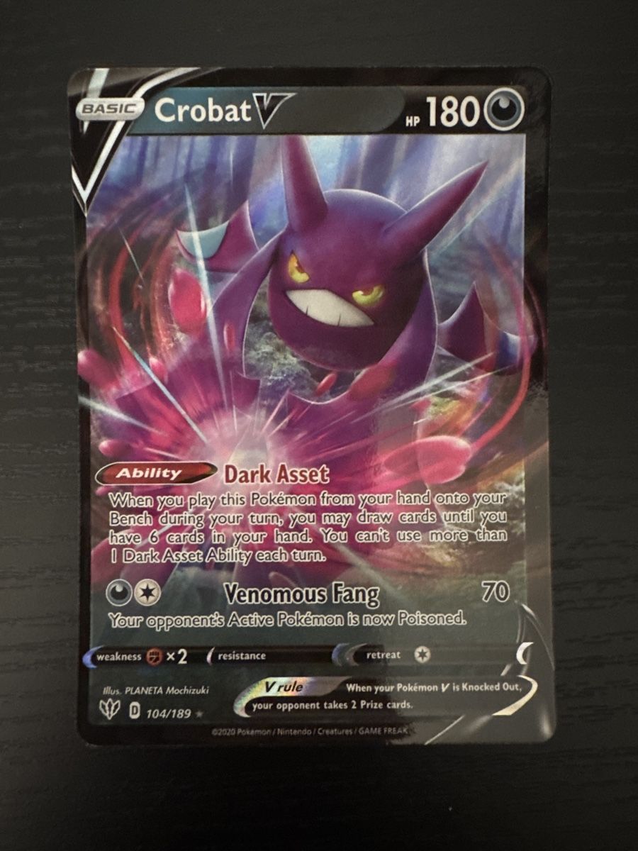 Karten: Pokemon Karte: Crobat V – Neu (gemäss Beschreibung) aus wynigen von Birnenmus