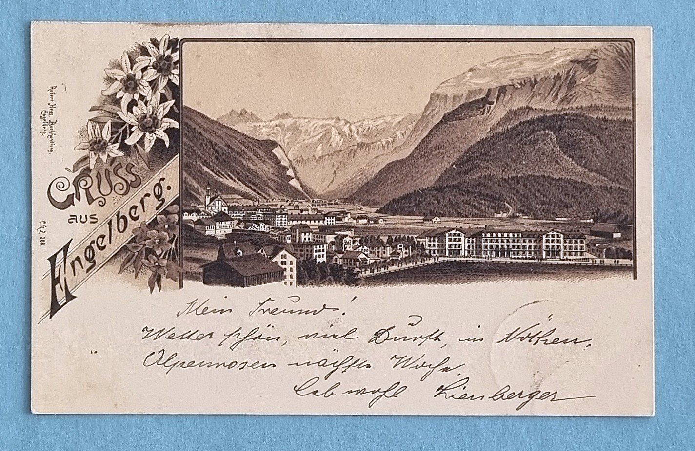 Cartoline postali: Engelberg - Litho - 1897 – Usato da Rothrist venduto da RROENK