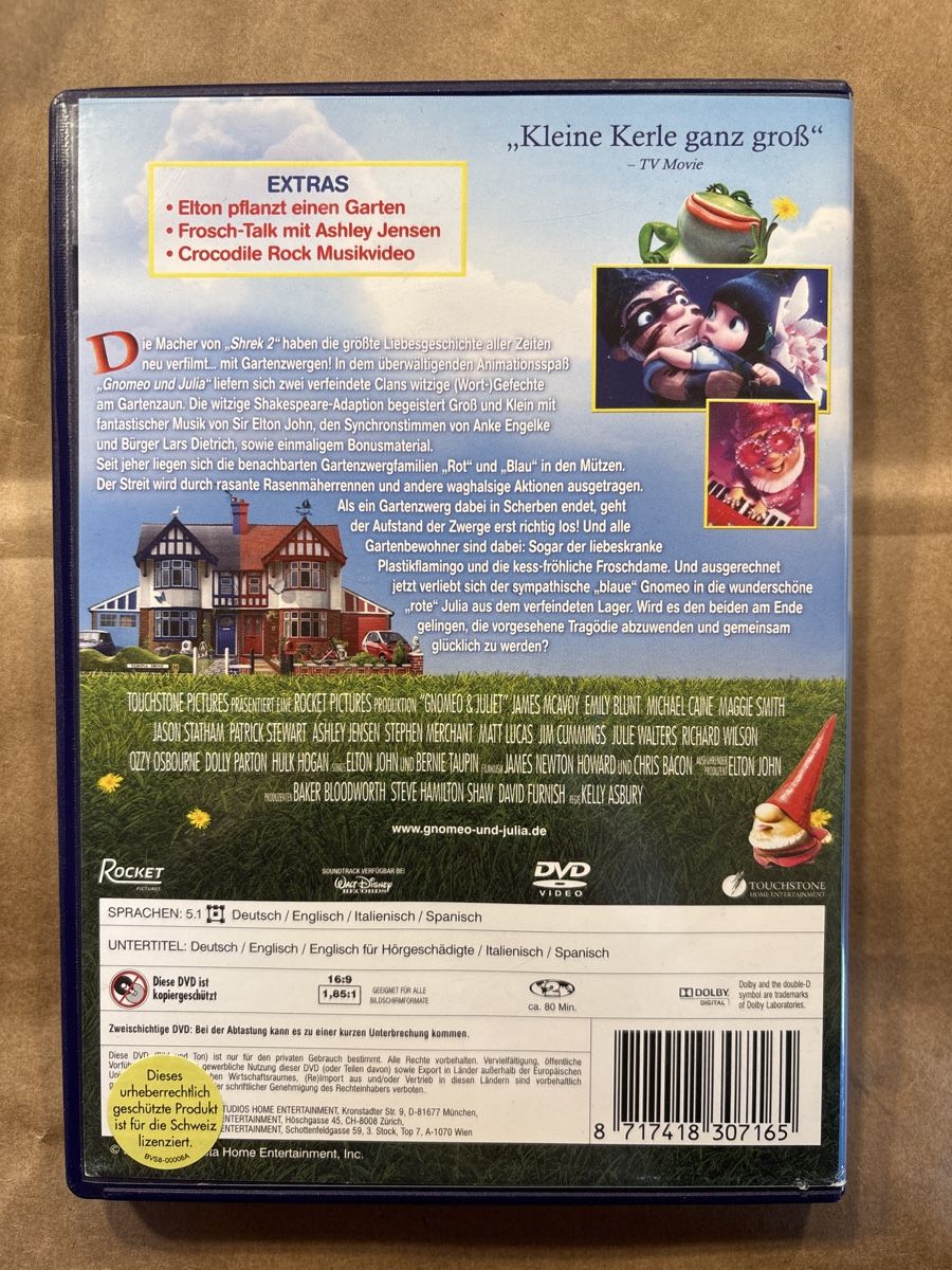 Tutti i DVDs: Gnomeo und Julia (2404)  – Usato da Ruswil venduto da Slivio_ 1