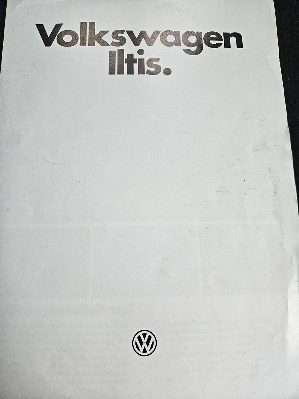 VW Documenti: VW Iltis  Prospekt  1979 xa – Usato da Flawil venduto da sr1_f6st