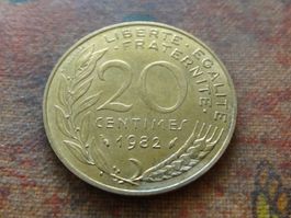 FRANCE  20 Centimes  1982