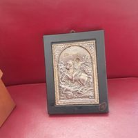 Alte byzantinische Ikone, Silber 950, Nachbildung, Rarität!