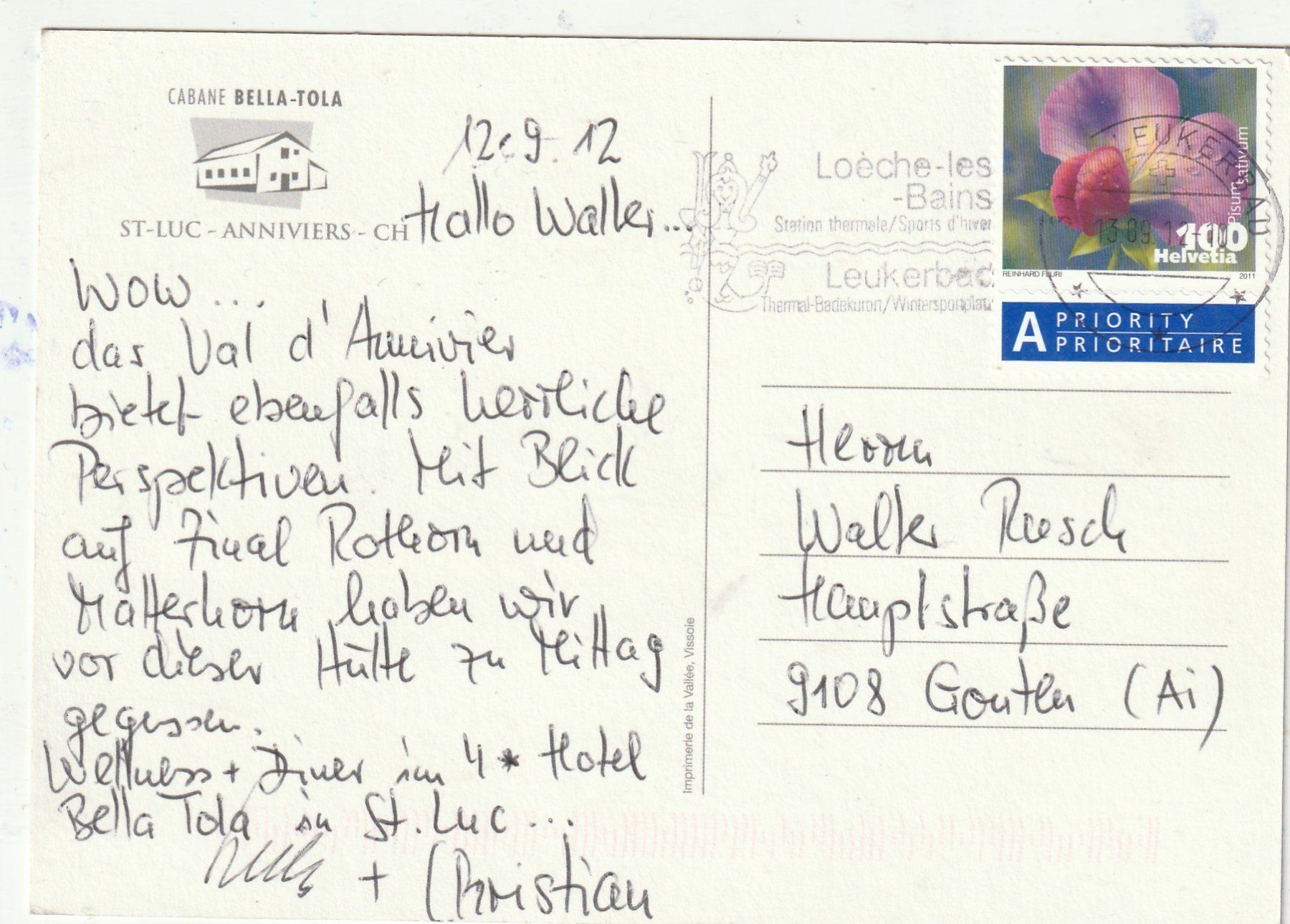 Cartoline postali: SAC  Cabana Bella Tora MBK – Usato da Lumbrein venduto da made02 1