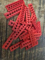 lego 3738 lot de 25 pièces Red Technic, Plate 2 x 8