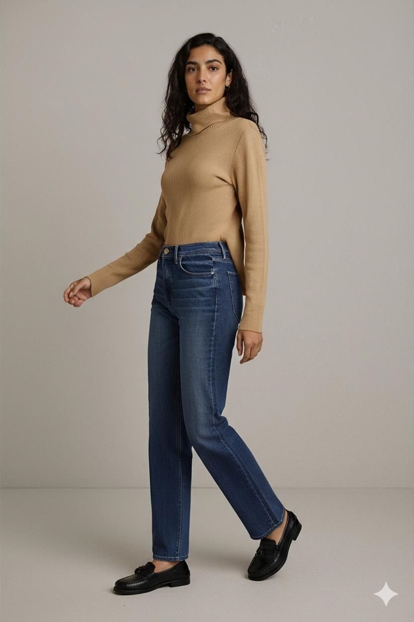 Maglioni & Felpe: Prime Pattern Beiger Rollkragen-Rippstrickpullover – Usato da Zug venduto da vinokilo