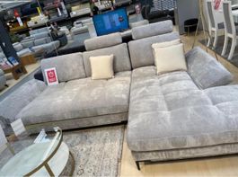 Ecksofa Stoff Grau Breite ca. 300cm guter Zustand
