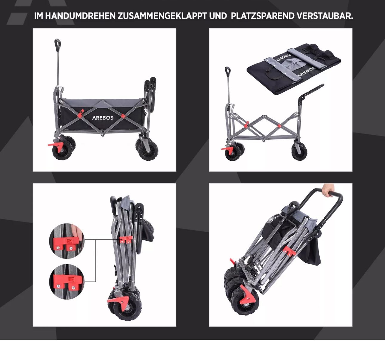 Carriole: Stabile Bollerwagen ohne Dach – Nuovo e nell'imballaggio originale da Amriswil venduto da JaJa-Express 5