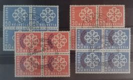 3964) 347-50, Europamarken 1957, ET im 4-Block Kt. 60.-