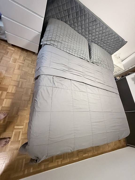 Lits: GRATIS- Leder-Boxspringbett  Schwarz – D'occasion à Oberengstringen par Mahir02