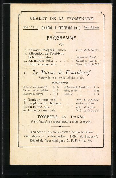 Cartes postales: Neuchatel, Noel 1910, 10 Decembre, Union – D'occasion à Berlin par bartko-reher 1