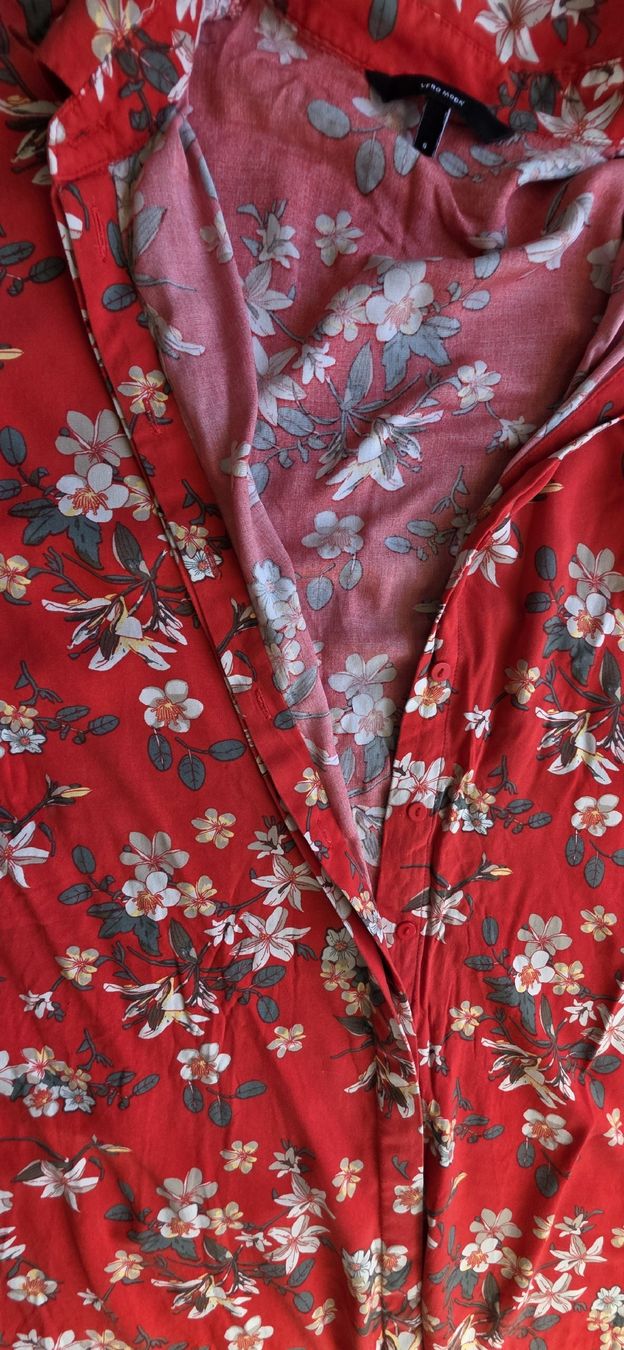 Vero Moda Camicette: Chemise rouge à fleurs Vero moda taille S – Usato da Yverdon-les-Bains venduto da van_dq65 8