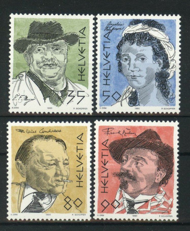 Tutti i francobolli: 1990, Portraitmarken IV ** (2) – Usato da Willisau venduto da Vollstempel