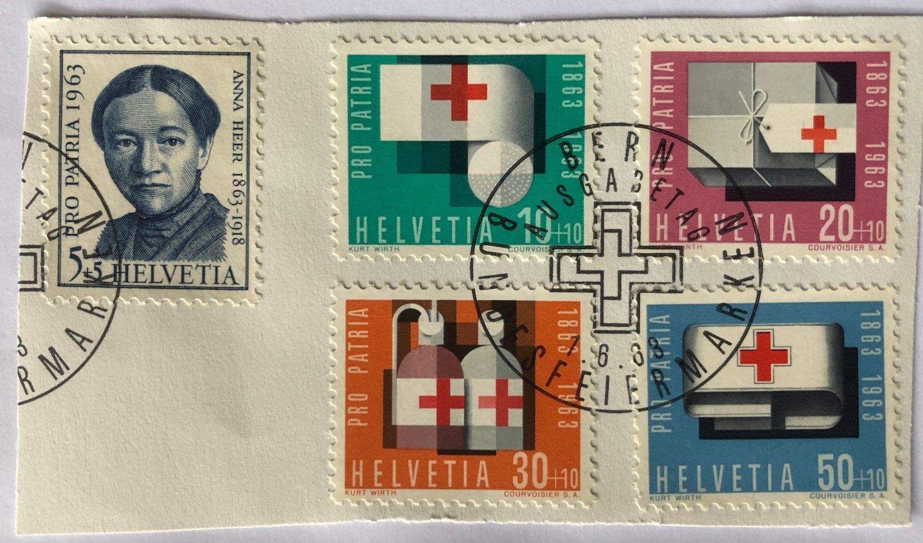 Alle Briefmarken: PRO PATRIA BRIEFMARKEN SET GESTEMPELT 1963 – Gebraucht aus Aarau von Billa007