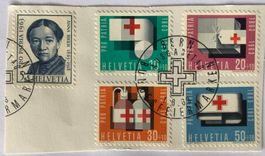 PRO PATRIA BRIEFMARKEN SET GESTEMPELT 1963