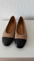 Ballerines femme cuir beige noir pointure 38 état neuf