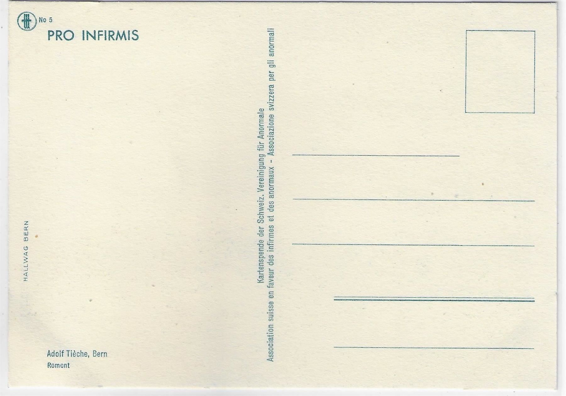 Cartoline postali: Romont FR - Adolf Tieche Künstlerkarte – Antico da Ettingen venduto da Kartenplanet 1