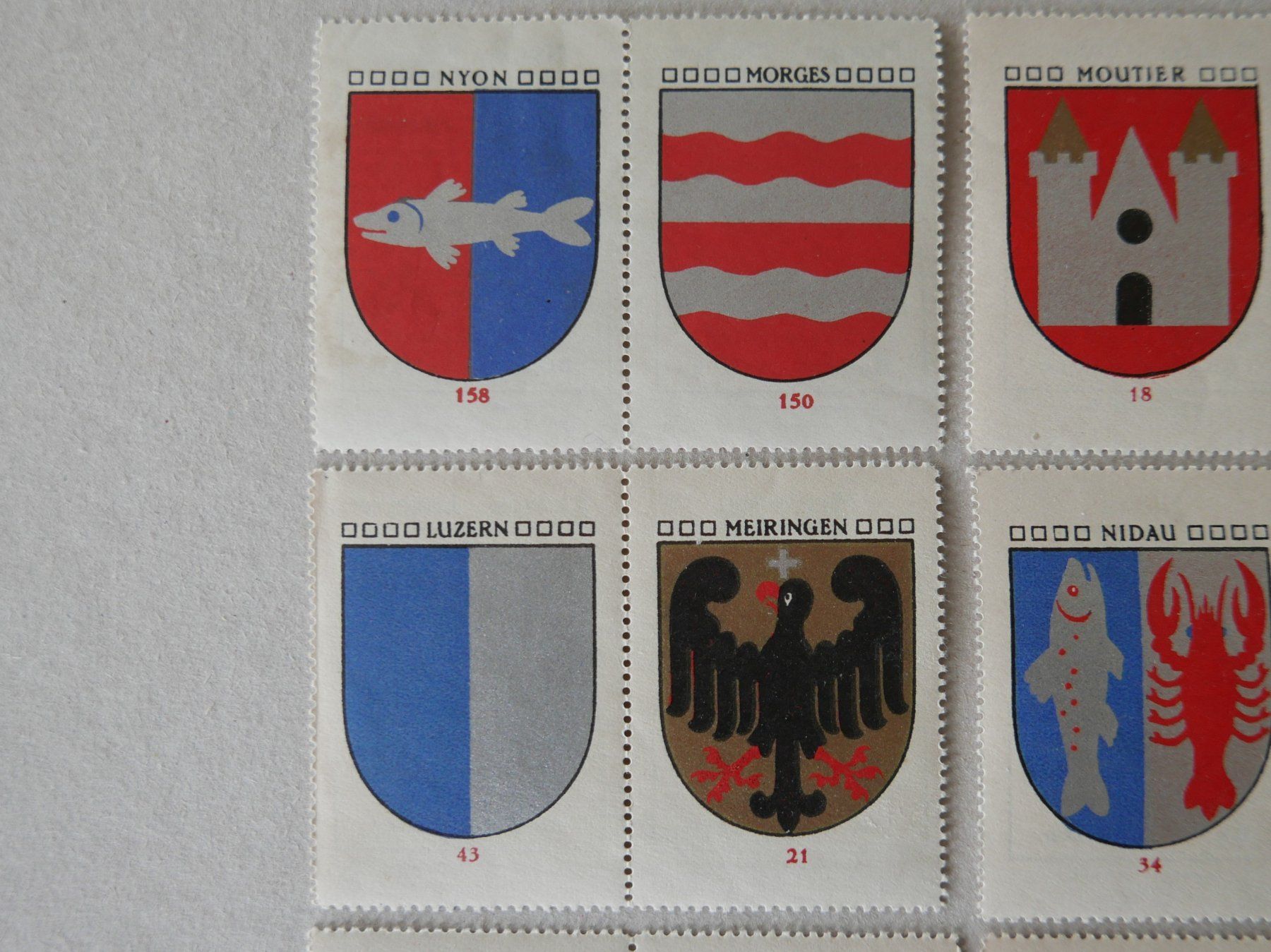 Tutti i francobolli: REKLAMEMARKEN GEMEINDEWAPPEN KAFFEE HAG – Usato da Balgach venduto da Zwischenraum 1
