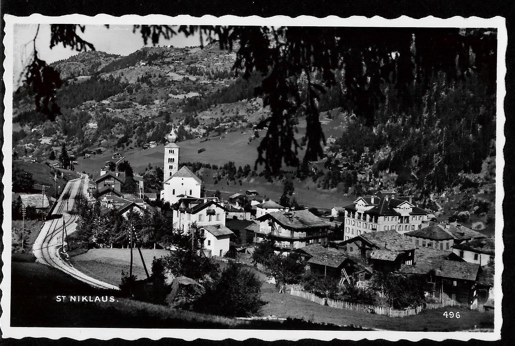 Cartoline postali: St. Niklaus St. Nicolas Dorfansicht – Usato da Olten venduto da clotaldi