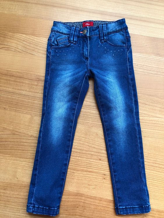 S.Oliver Mädchen Jeans Loose Fit - Bequeme Used-Look Hose Mit Paperbag-Bund