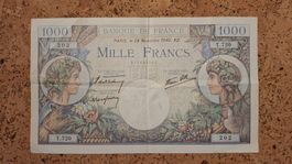 Billet 1000 France 1940 Commerce et industrie