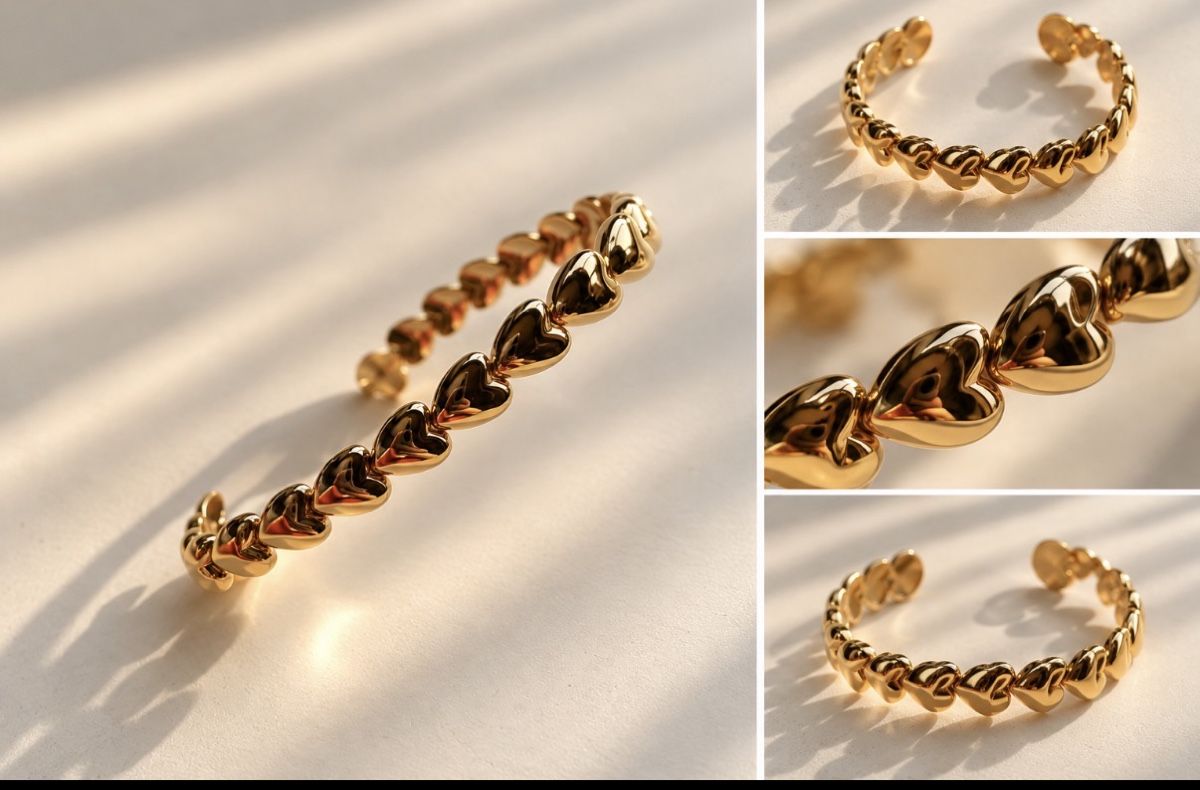 Bracciali & Braccialetti: Jonc rigide  en acier inoxydable doré  – Nuovo e nell'imballaggio originale da Bulle venduto da noe_922q