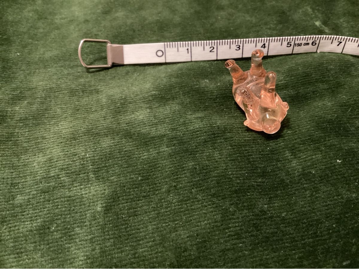 Statuette: Glasfigur Schwein klein rosa gebraucht – Usato da Nunningen venduto da Vintage59 3