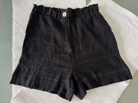 Short Zara noir taille haute lyocell taille S