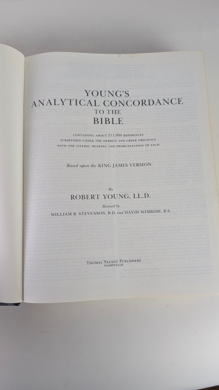 Libri: Young's Analytical Concordance, 1980 Robert Young – Usato da Zürich venduto da 1.Simon 3