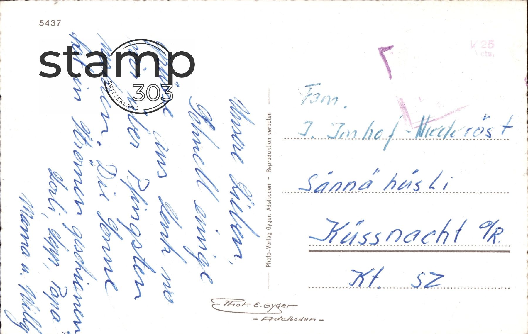 Cartoline postali: AK Lenk im Berner Oberland – Usato da Eggersriet venduto da stamp303 1