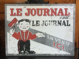 Plakat altes Werbeschild Le Journal Caran d' Ache.