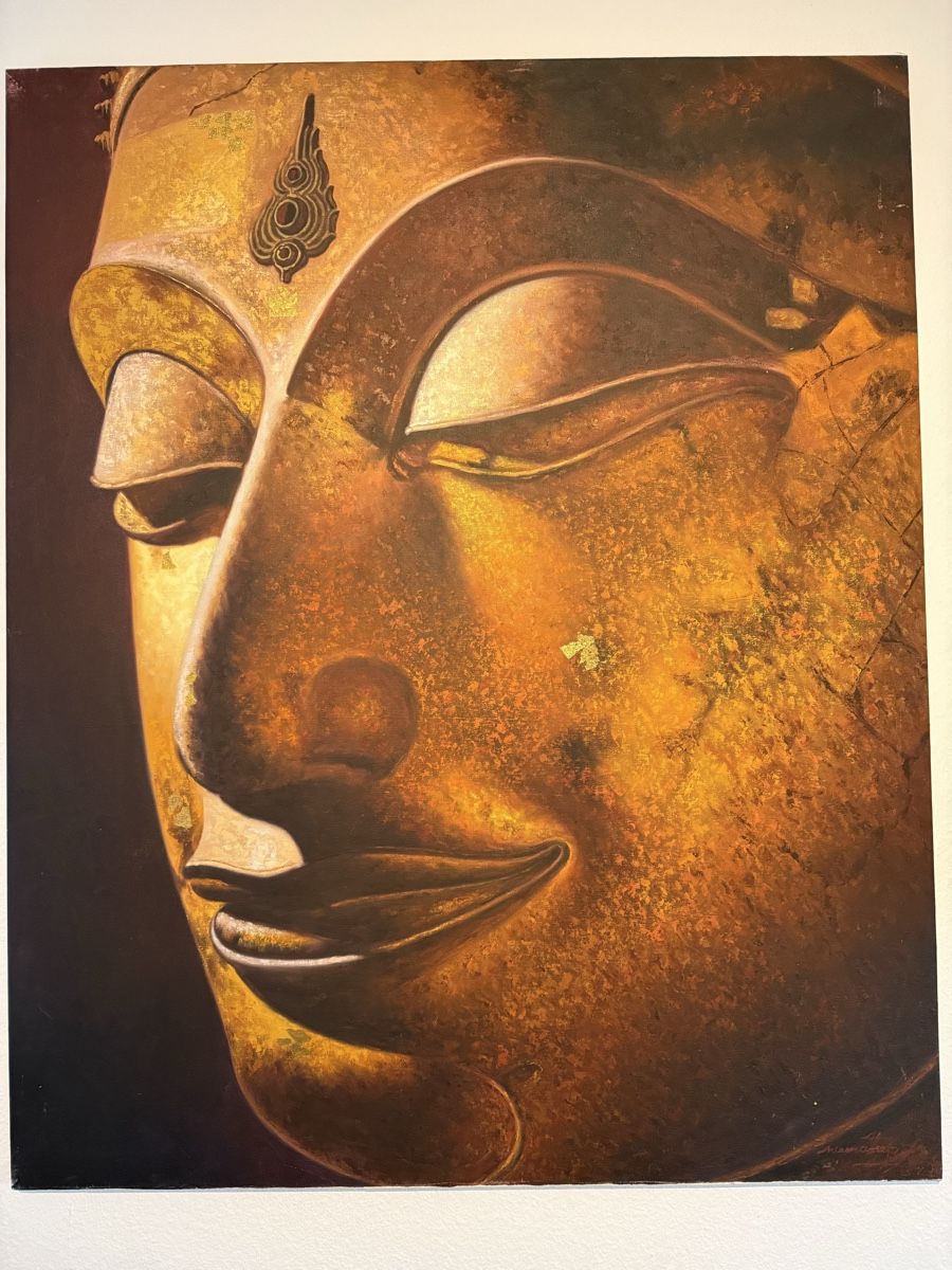 Dipinti: Buddha Gemälde, Leinwand 120x98 – Usato da Rorbas venduto da SimS0n 1