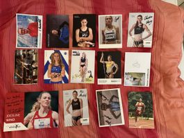 Konvolut  Autogrammkarten Leichtathletik signiert ORIGINAL
