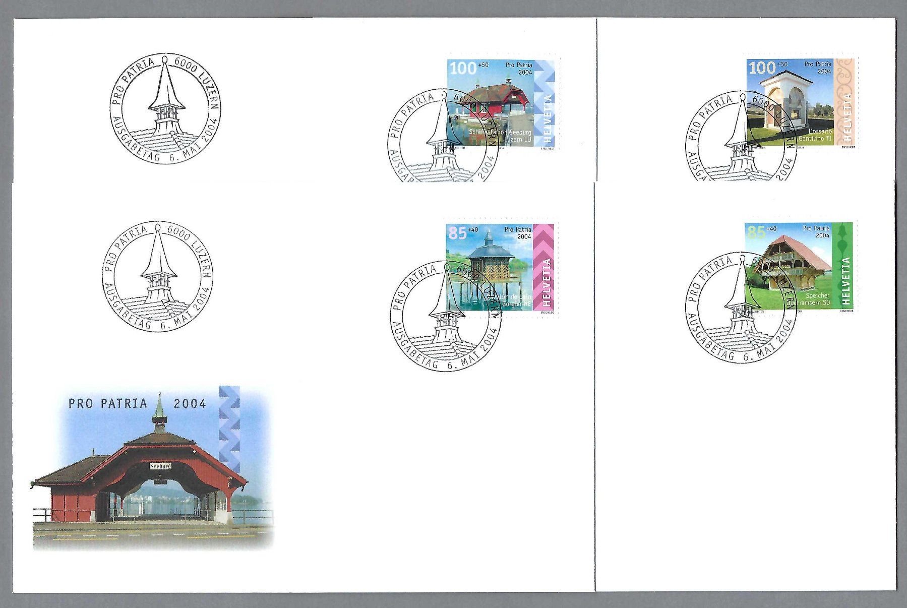 Tous les timbres: 2004, ILLUSTR. FDC PRO PATRIA, EINZELWERTE – D'occasion à Pura par ulisse1957