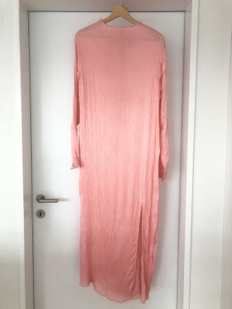 Lachsfarbenes Sommerkleid mit Struktur, slip dress, H&M, XL