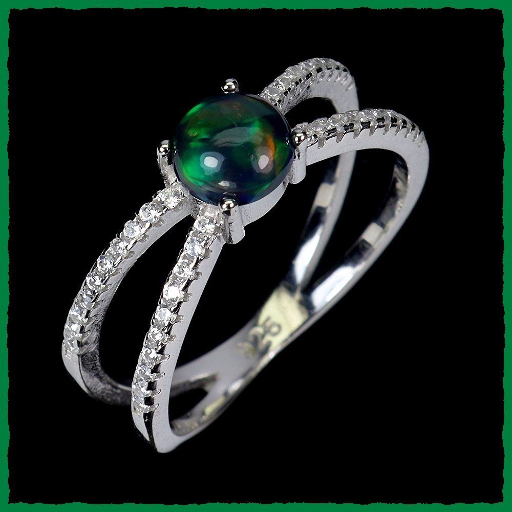 Anelli: ♛ Äthiopien Black Opal Ring 925 Silber – Nuovo e nell'imballaggio originale da Oberglatt ZH venduto da Hot-Spot 3