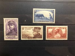 Oeuvres de Guerre x4 1940 Neufs*
