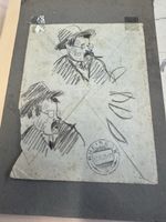 Heinrich Herzig 1887-1964 9 Skizzen Buch Selbstbildnis Liq.