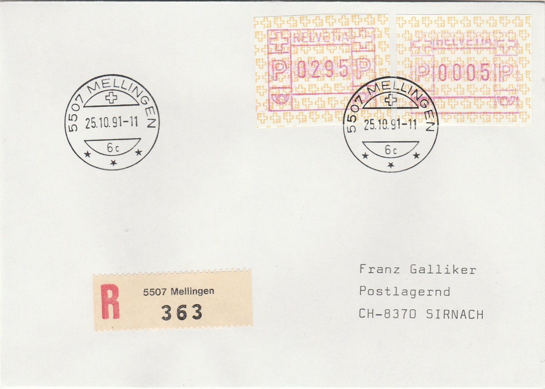 Alle Briefmarken: Teildruck Nr. 8A – Gebraucht aus Oberglatt ZH von Wiedmi6