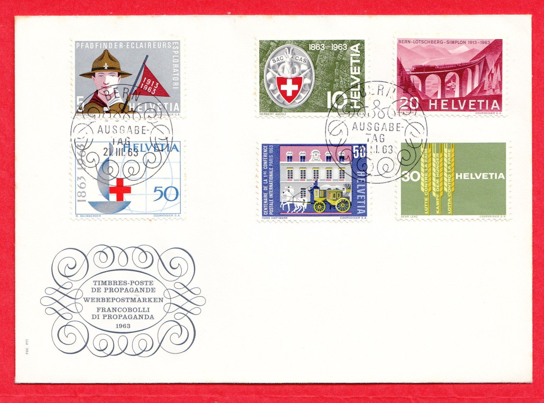 Tutti i francobolli: 1963  FDC  SATZ  ERSTTAG  Top Zustand. – Nuovo (secondo la descrizione) da Adliswil venduto da Aenti
